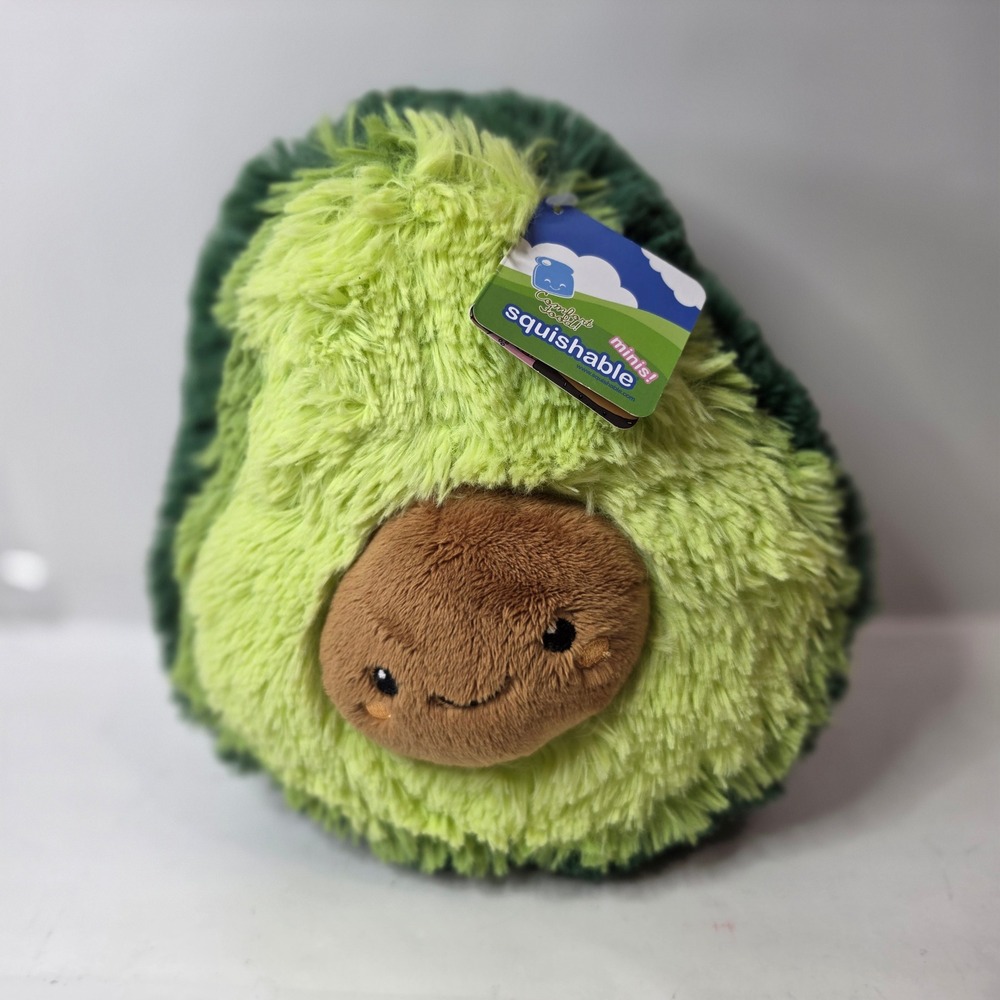 Squishable Mini Comfort Food Avocado Plush Stuffed Toy Green Fuzzy Pit NWT 7in